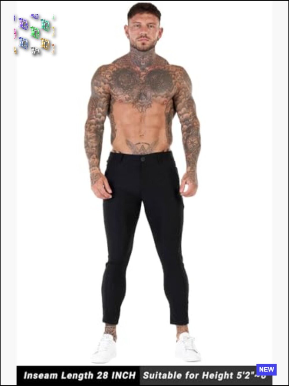Slim Fit Dress Chino Pants 4-Way Stretch Ankle Length Business Casual - Picture 5 of 7